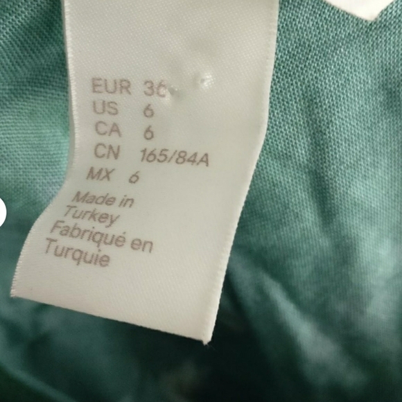 Full length modest Green Floral Maxi dress size 6 with measuremnts - Picture 4 of 4